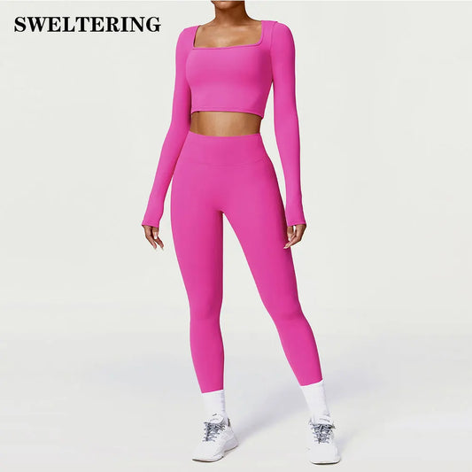 2PCS Yoga Set Sportswear Women Sportswear Workout Clothes Athletic Wear